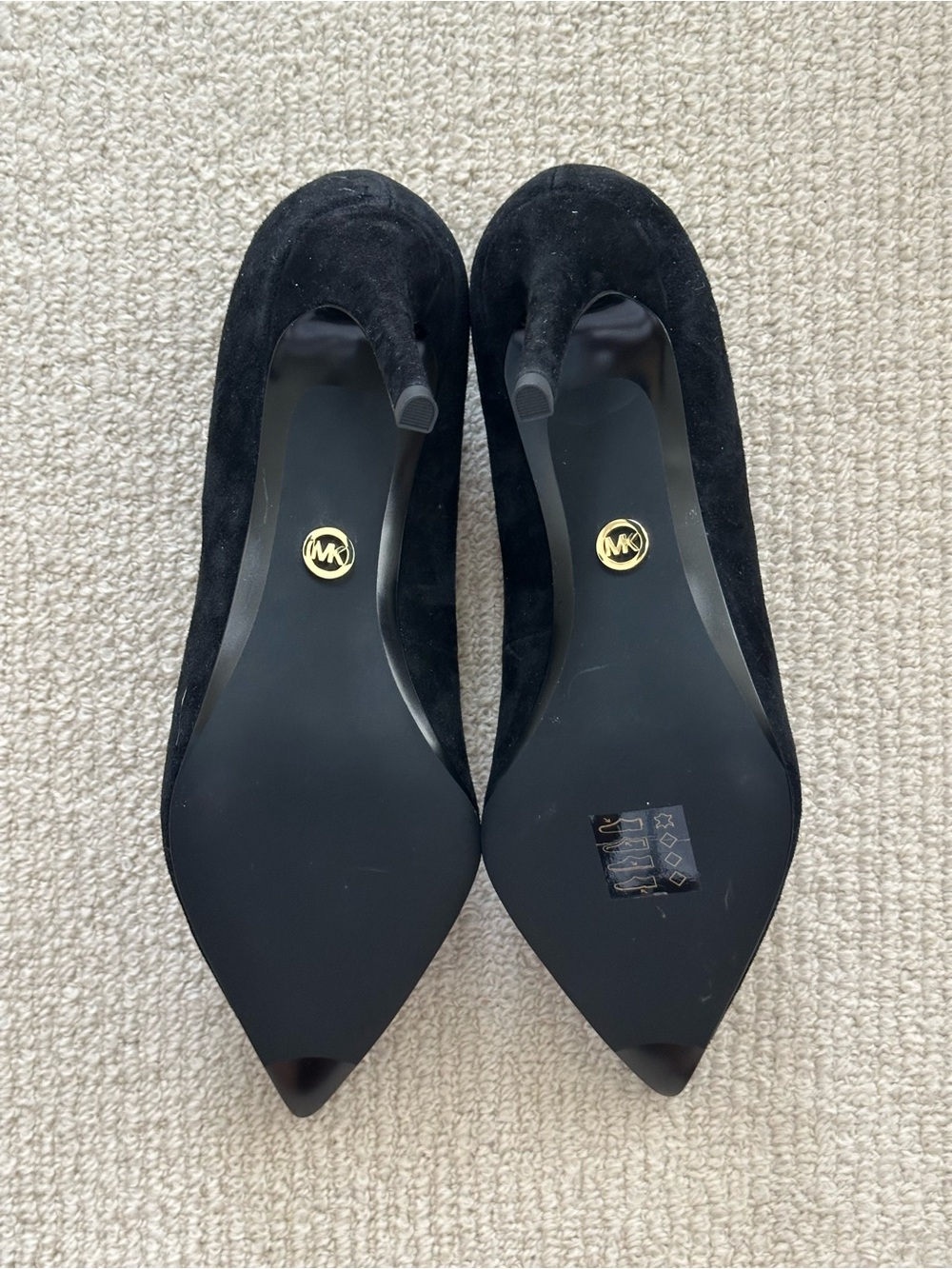 Michael Kors Keke Black Suede Mid Pump - EUC - Picture 5 of 8